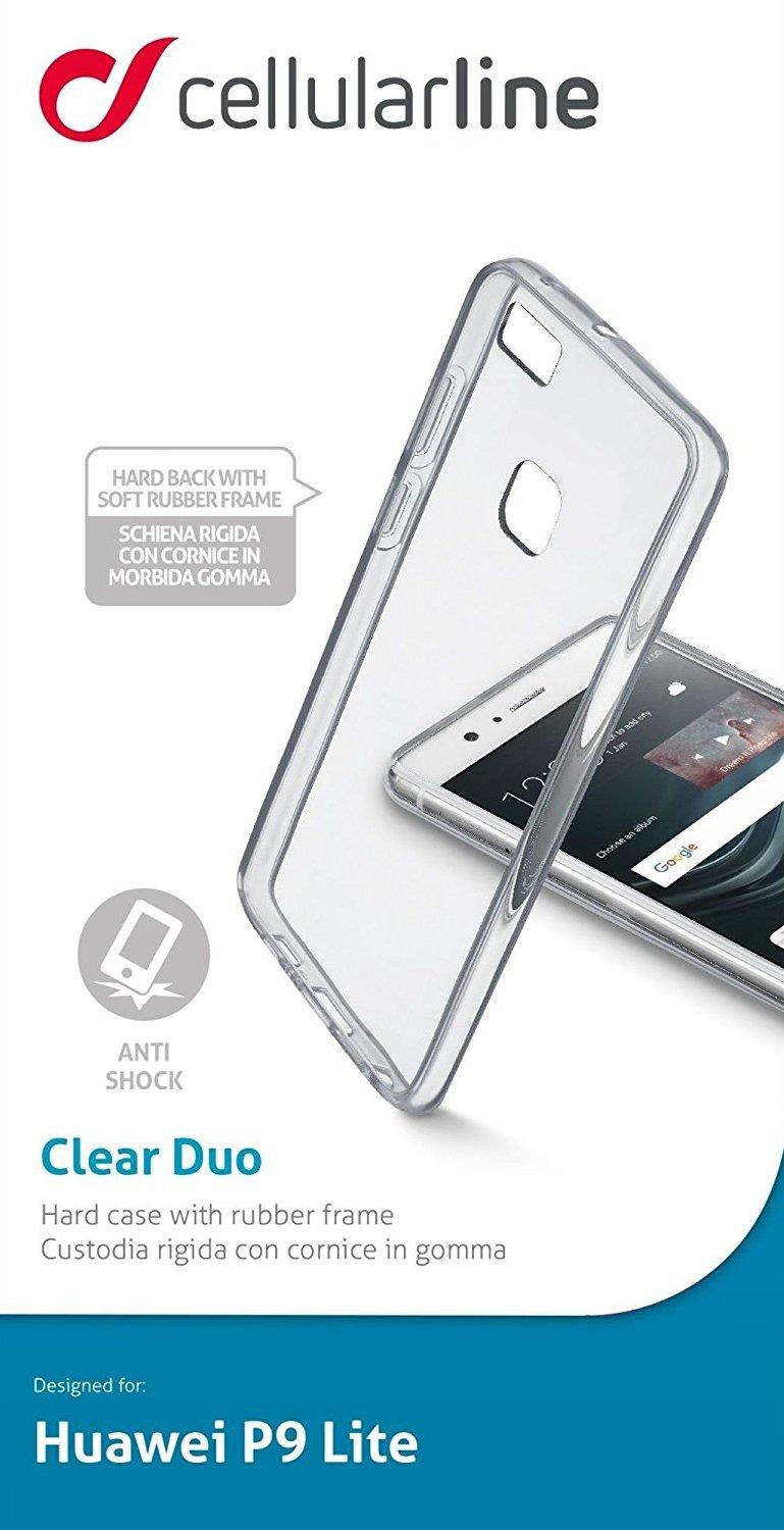 CELLULARLINE Custodia cover per Huawei P9 Lite Cellular Line Clear Duo trasparente